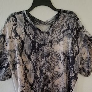 Zara Collection Reptile Print Top